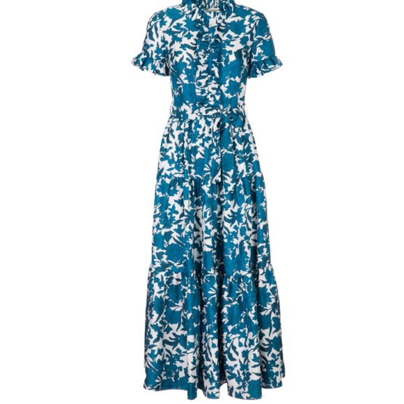 LA DoubleJ Dresses & Skirts - LA DoubleJ Long and Sassy Blue and White Maxi Dress